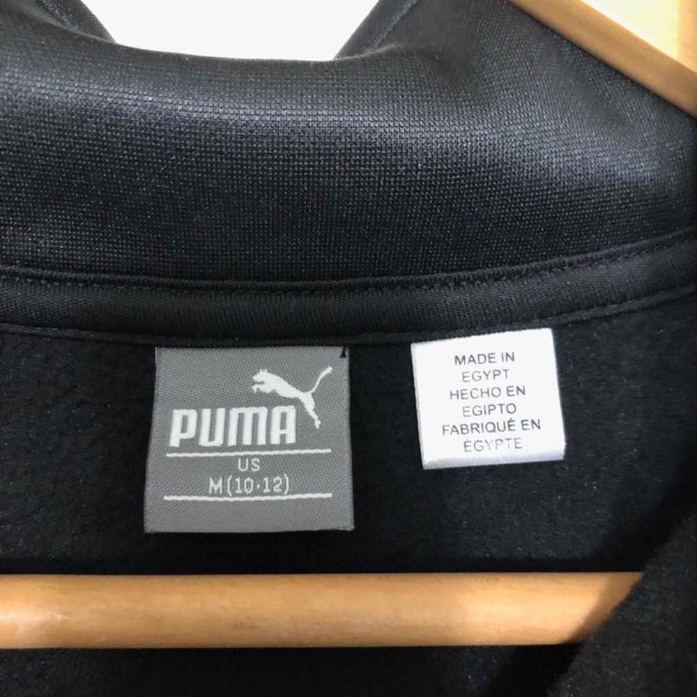 puma long sleeve black/blue junior’s sweater size 10-12 - Picture 4 of 4